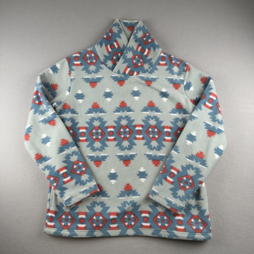 Cowgirl Legend Women's Southwestern Print Hoodie Fleece Pullover‎ Size Large